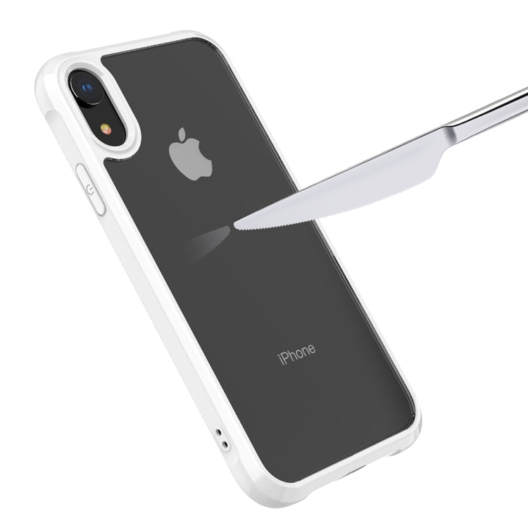 For iPhone XR Transparent Acrylic + TPU Airbag Shockproof Case