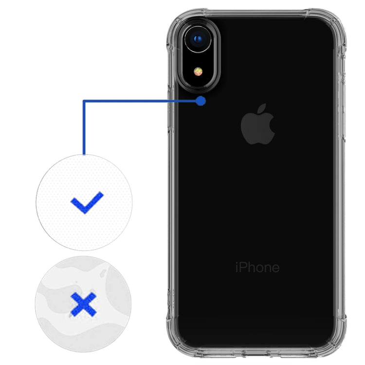 For iPhone XR Transparent TPU Airbag Shockproof Case