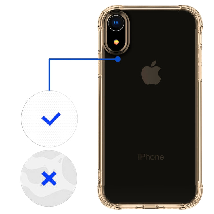 For iPhone XR Transparent TPU Airbag Shockproof Case