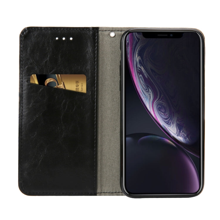 For iPhone XR Retro Book Design Horizontal Flip PU Leather Case with Holder & Card Slots