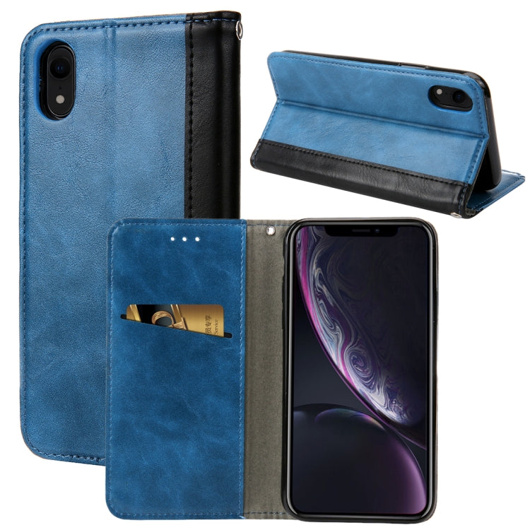 For iPhone XR Retro Book Design Horizontal Flip PU Leather Case with Holder & Card Slots