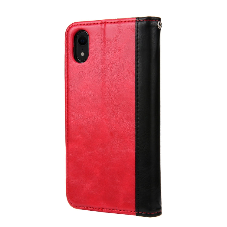 For iPhone XR Retro Book Design Horizontal Flip PU Leather Case with Holder & Card Slots