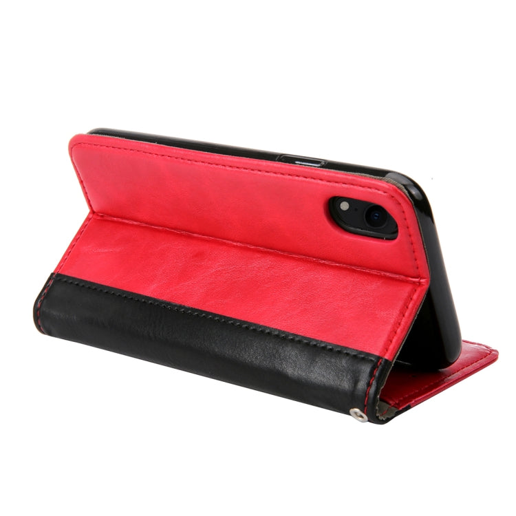 For iPhone XR Retro Book Design Horizontal Flip PU Leather Case with Holder & Card Slots