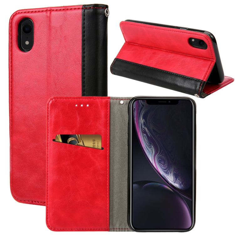 For iPhone XR Retro Book Design Horizontal Flip PU Leather Case with Holder & Card Slots