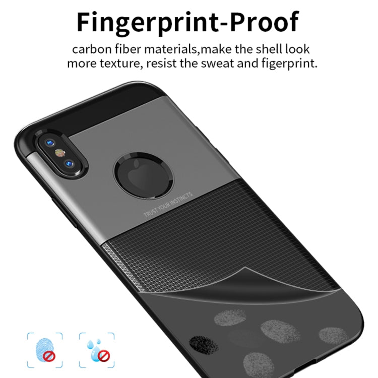 For iPhone XR Droppoof TPU + PC Protective Case(Blue)