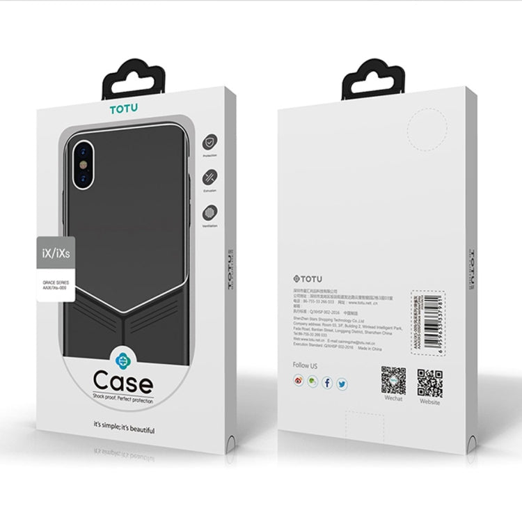For iPhone XR TOTUDESIGN Grace Series TPU + PC + Glass Protective Case