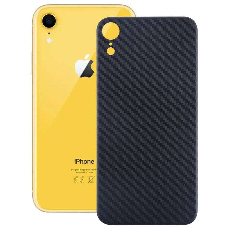 For iPhone XR Carbon Fiber Texture Back Protective Cover