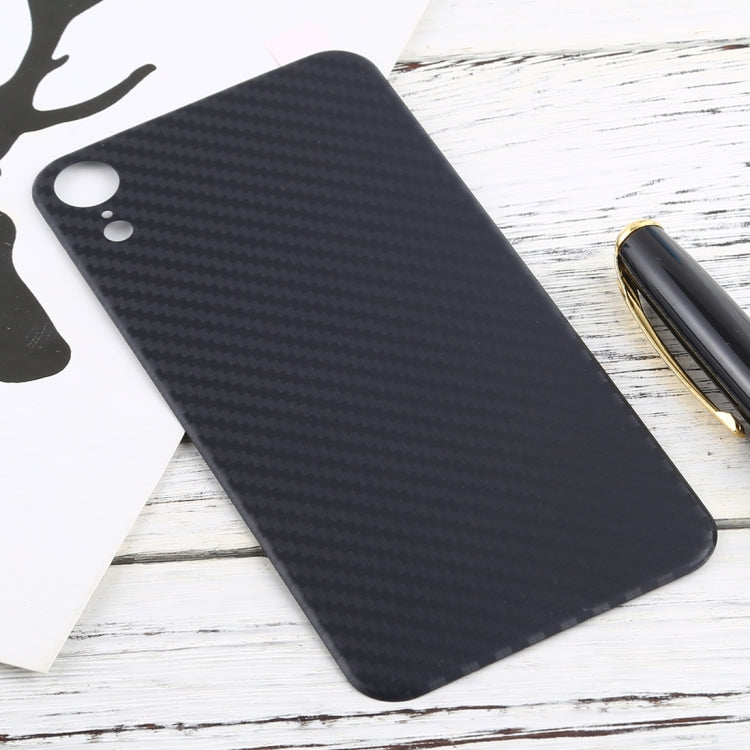 For iPhone XR Carbon Fiber Texture Back Protective Cover