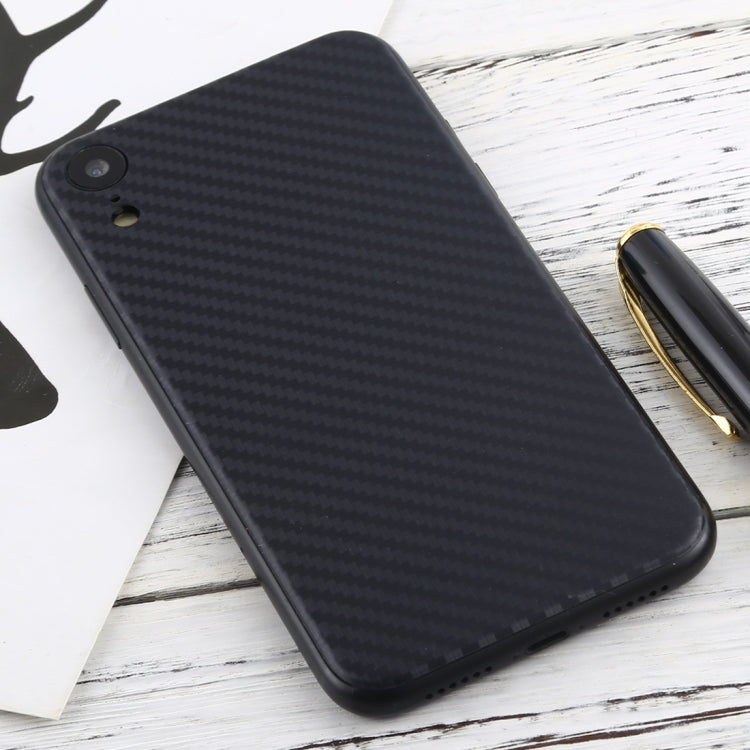 For iPhone XR Carbon Fiber Texture Back Protective Cover