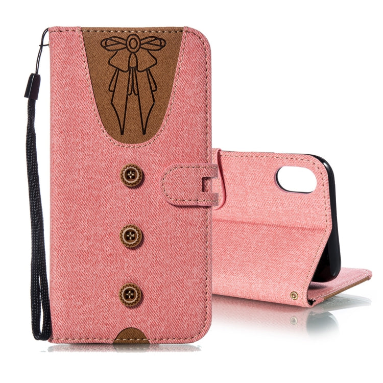 For iPhone XR Splicing Embossed Female Style Horizontal Flip Leather Case  with Holder & Card Slots & Wallet & Lanyard