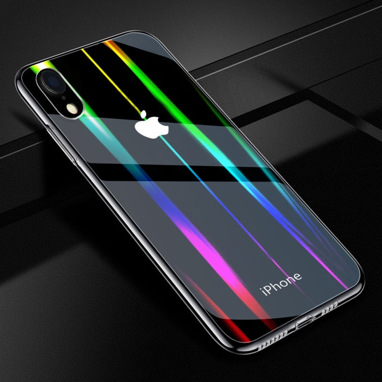 For iPhone XR Twilight Transparent Glass Case