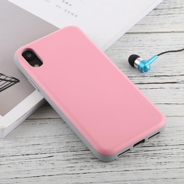 For iPhone XR GOOSPERY TPU + PC Sky Slide Bumper Protective Case,  with Card Slots