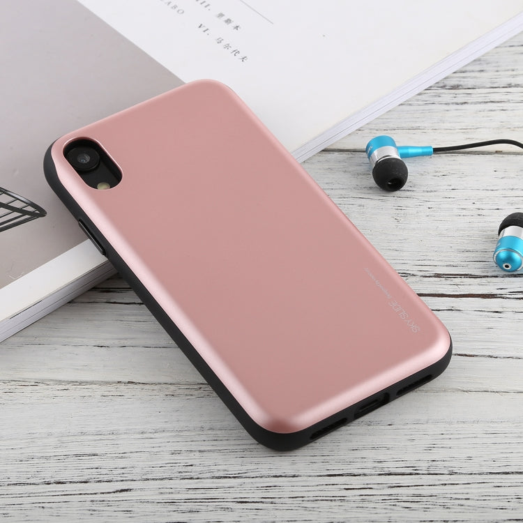 For iPhone XR GOOSPERY TPU + PC Sky Slide Bumper Protective Case,  with Card Slots