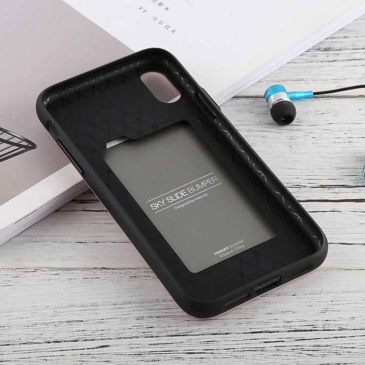 For iPhone XR GOOSPERY TPU + PC Sky Slide Bumper Protective Case,  with Card Slots
