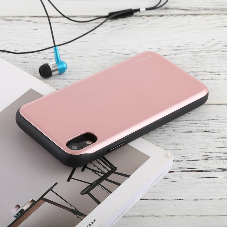 For iPhone XR GOOSPERY TPU + PC Sky Slide Bumper Protective Case,  with Card Slots