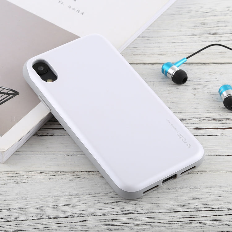 For iPhone XR GOOSPERY TPU + PC Sky Slide Bumper Protective Case,  with Card Slots