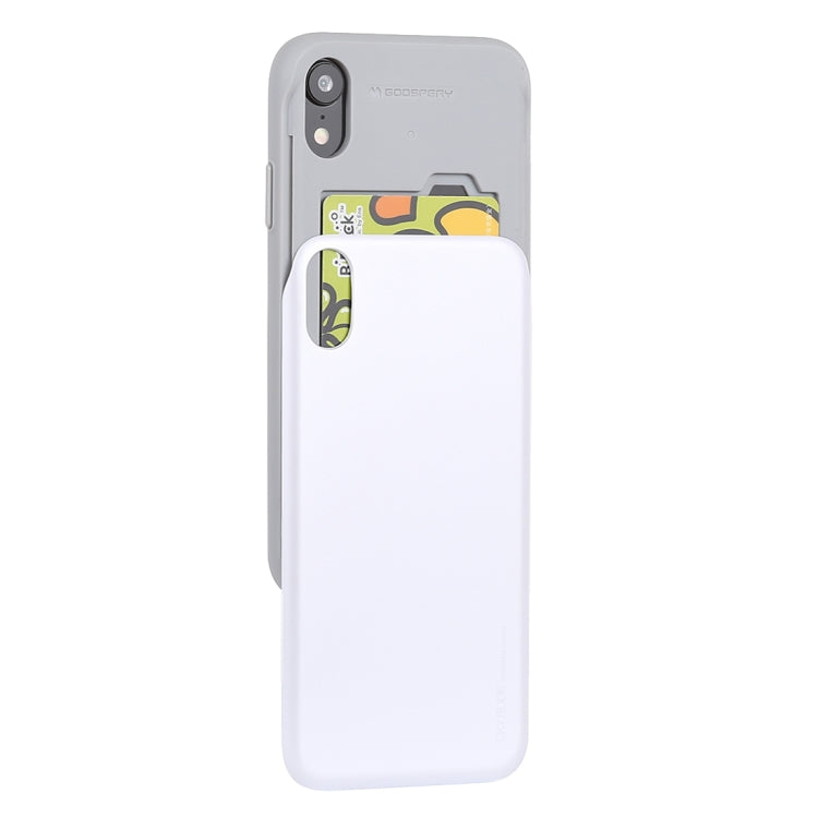For iPhone XR GOOSPERY TPU + PC Sky Slide Bumper Protective Case,  with Card Slots