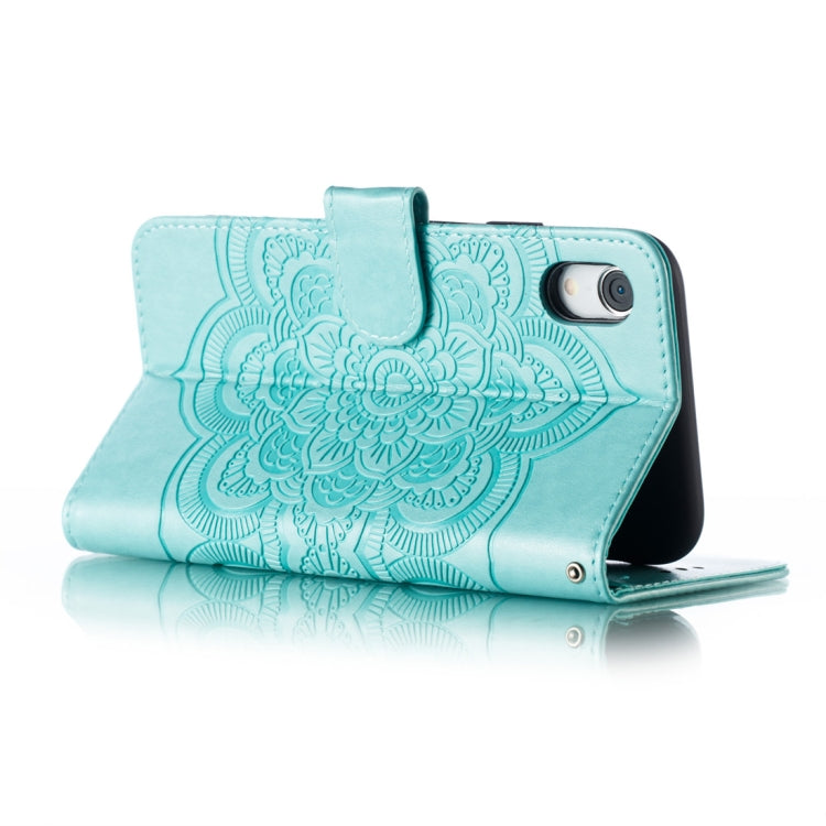 For iPhone XR Mandala Embossing Pattern Horizontal Flip Leather Case with Holder & Card Slots & Wallet & Photo Frame