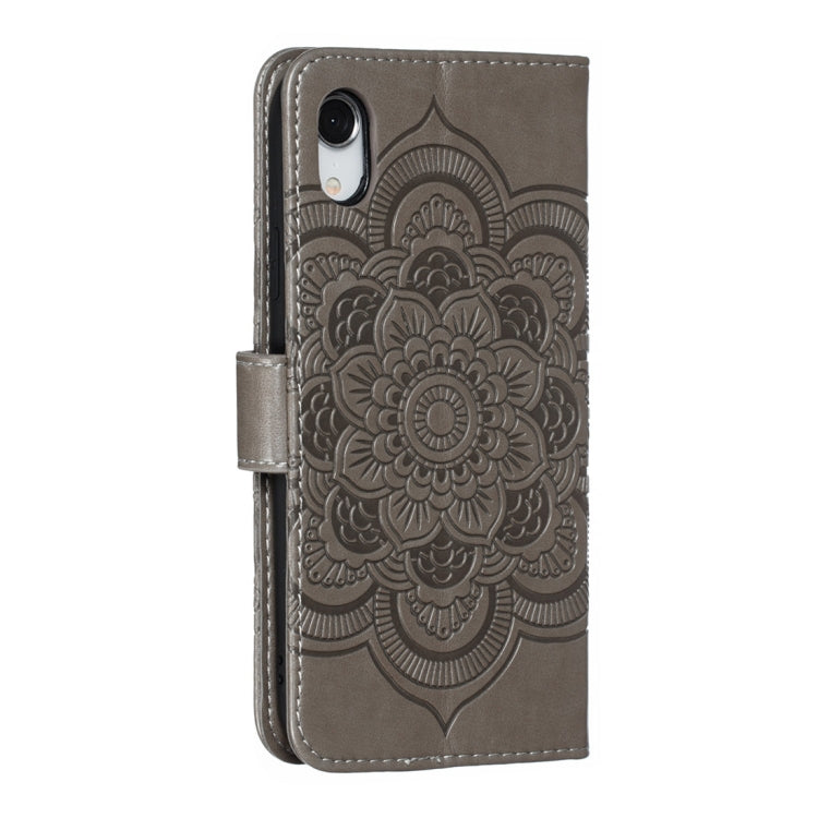 For iPhone XR Mandala Embossing Pattern Horizontal Flip Leather Case with Holder & Card Slots & Wallet & Photo Frame
