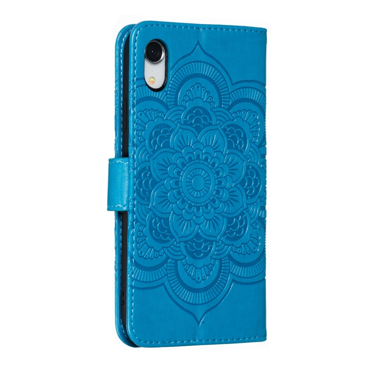 For iPhone XR Mandala Embossing Pattern Horizontal Flip Leather Case with Holder & Card Slots & Wallet & Photo Frame