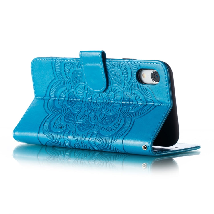 For iPhone XR Mandala Embossing Pattern Horizontal Flip Leather Case with Holder & Card Slots & Wallet & Photo Frame