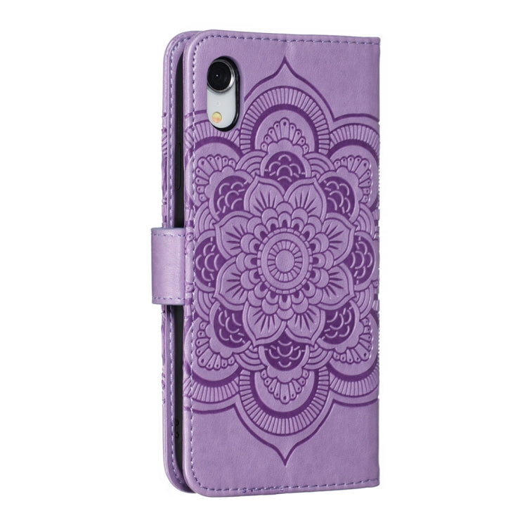 For iPhone XR Mandala Embossing Pattern Horizontal Flip Leather Case with Holder & Card Slots & Wallet & Photo Frame