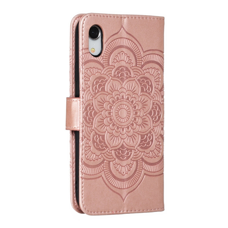 For iPhone XR Mandala Embossing Pattern Horizontal Flip Leather Case with Holder & Card Slots & Wallet & Photo Frame
