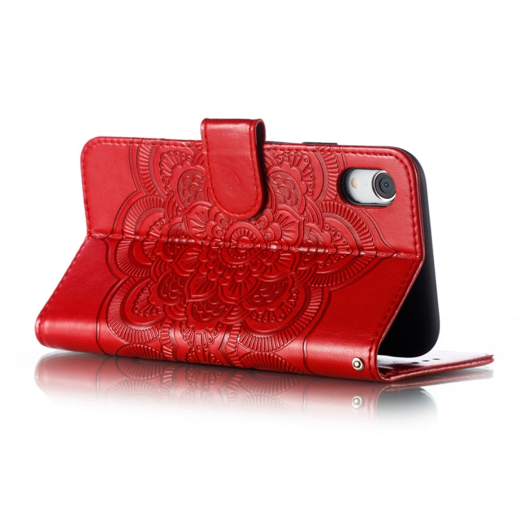 For iPhone XR Mandala Embossing Pattern Horizontal Flip Leather Case with Holder & Card Slots & Wallet & Photo Frame