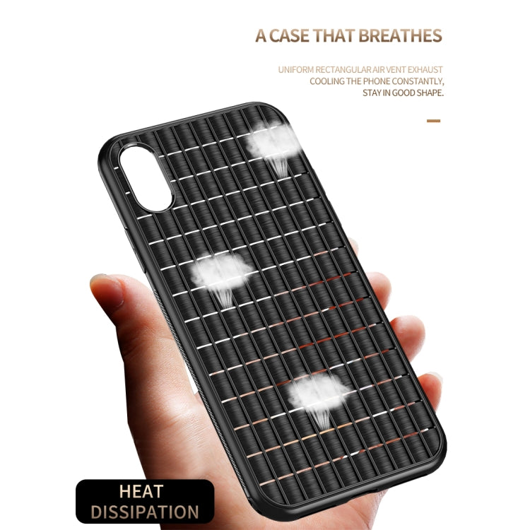 For iPhone XR iPAKY Rubble Drawing Soft TPU Case(Dark Blue)