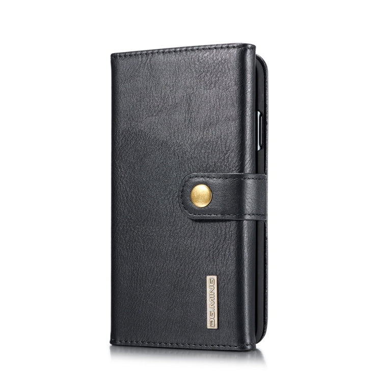 For iPhone XR DG.MING Triple Fold Crazy Horse Texture Magnetic Horizontal Flip Leather Case with Holder & Card Slots & Wallet