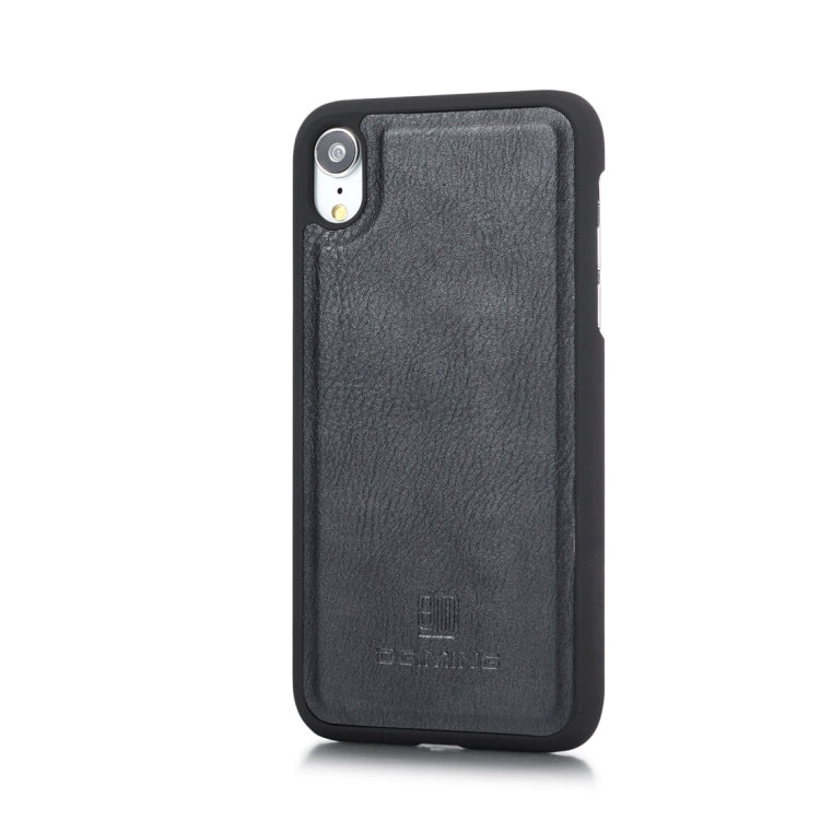 For iPhone XR DG.MING Crazy Horse Texture Flip Detachable Magnetic Leather Case with Holder & Card Slots & Wallet