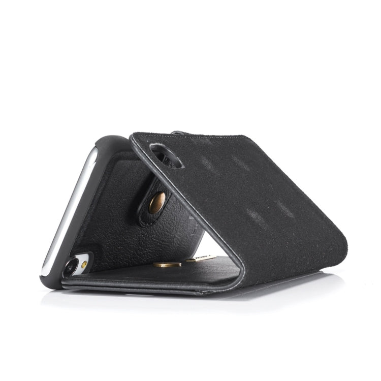 For iPhone XR DG.MING Crazy Horse Texture Flip Detachable Magnetic Leather Case with Holder & Card Slots & Wallet