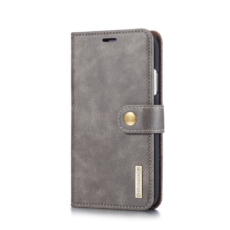 For iPhone XR DG.MING Crazy Horse Texture Flip Detachable Magnetic Leather Case with Holder & Card Slots & Wallet