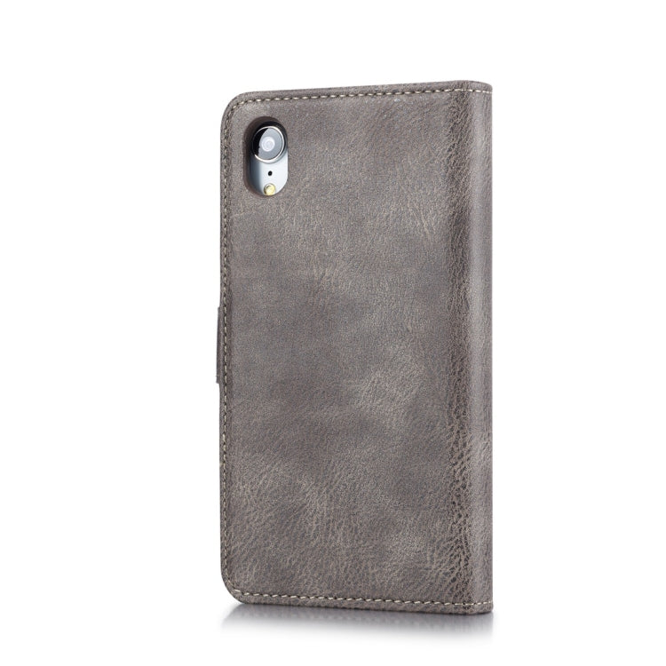 For iPhone XR DG.MING Crazy Horse Texture Flip Detachable Magnetic Leather Case with Holder & Card Slots & Wallet