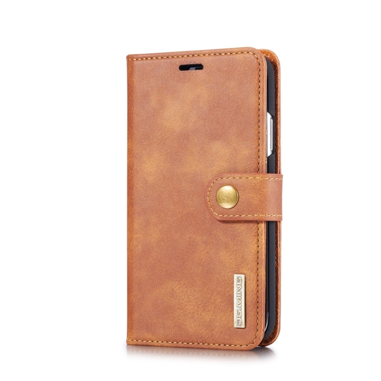 For iPhone XR DG.MING Crazy Horse Texture Flip Detachable Magnetic Leather Case with Holder & Card Slots & Wallet