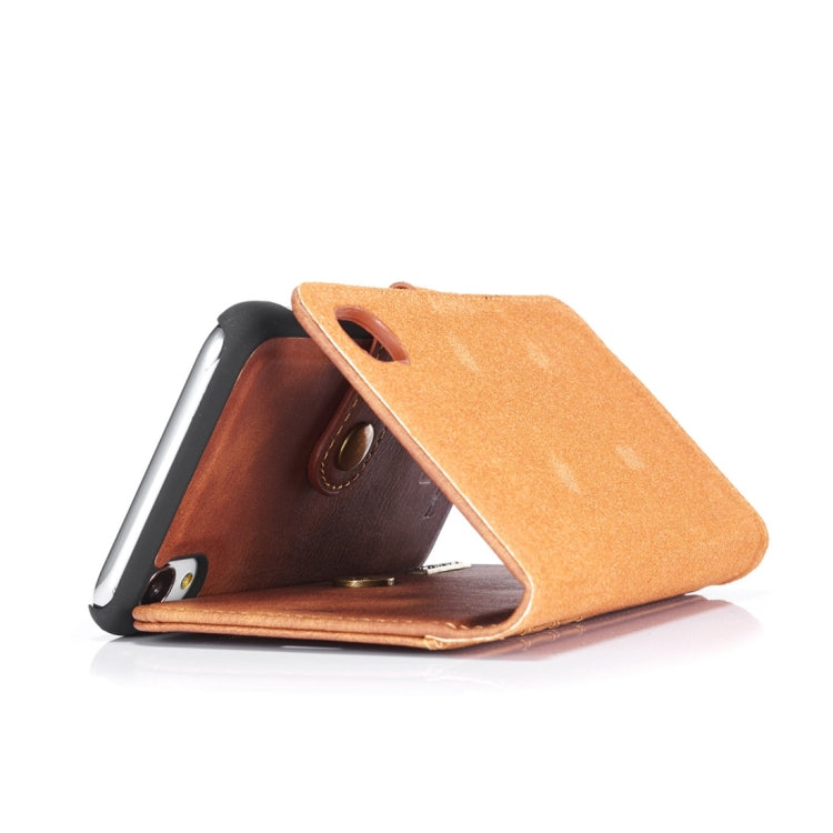 For iPhone XR DG.MING Crazy Horse Texture Flip Detachable Magnetic Leather Case with Holder & Card Slots & Wallet