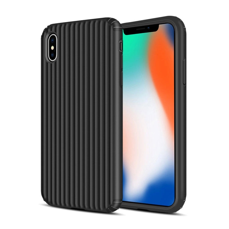 For iPhone XR Vertical Stripes TPU + PC Protective Case