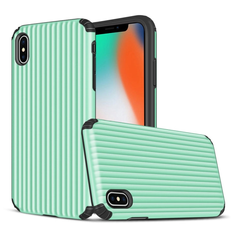 For iPhone XR Vertical Stripes TPU + PC Protective Case