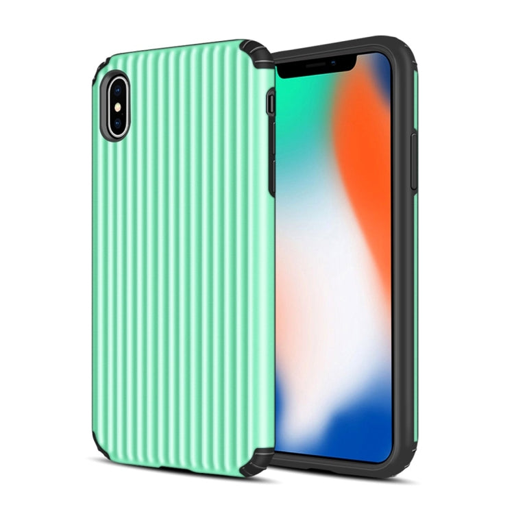 For iPhone XR Vertical Stripes TPU + PC Protective Case