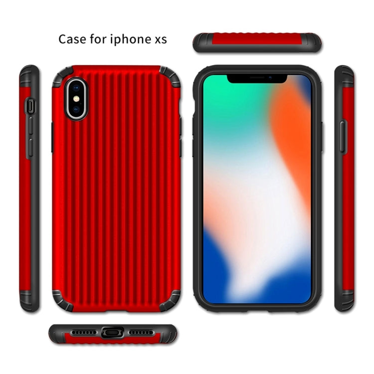 For iPhone XR Vertical Stripes TPU + PC Protective Case
