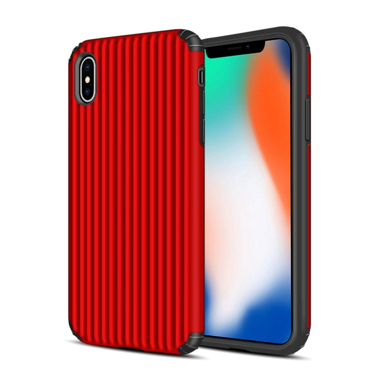 For iPhone XR Vertical Stripes TPU + PC Protective Case