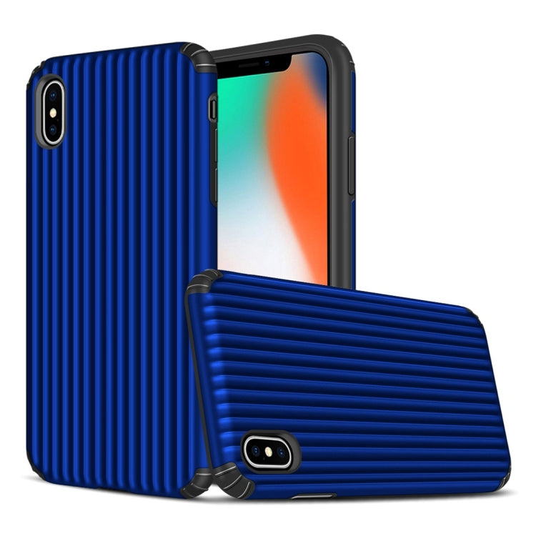 For iPhone XR Vertical Stripes TPU + PC Protective Case