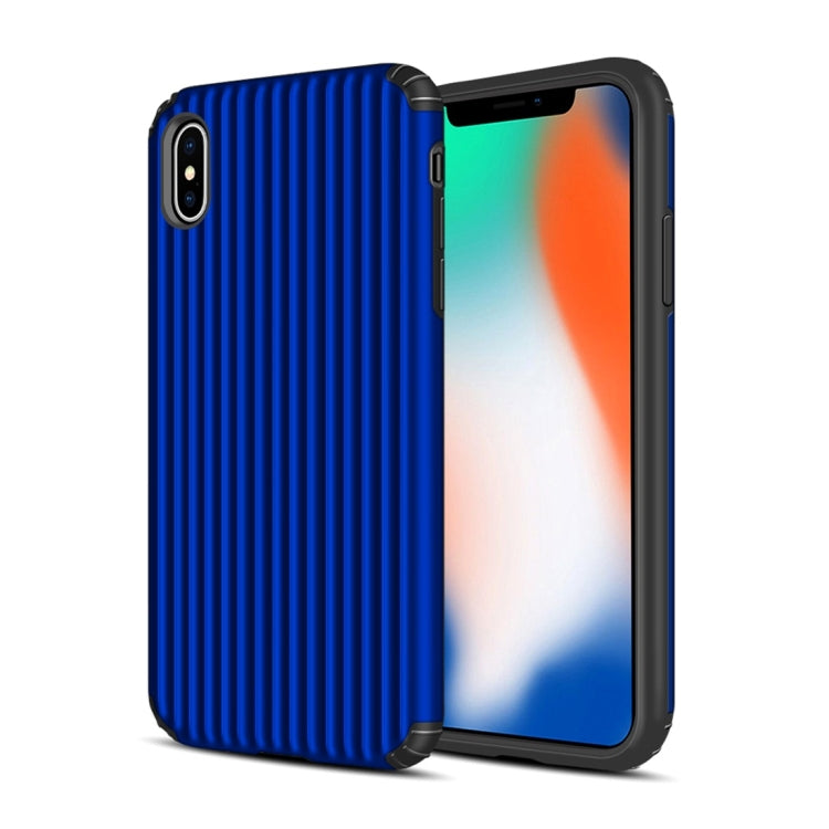 For iPhone XR Vertical Stripes TPU + PC Protective Case