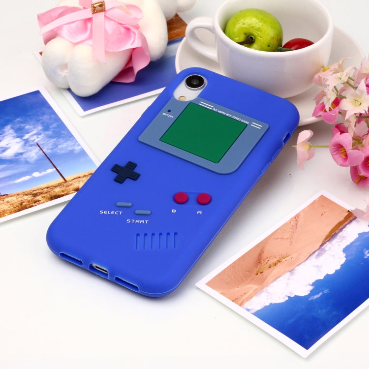 For iPhone XR Game Boy Pattern Silicone Protective Case