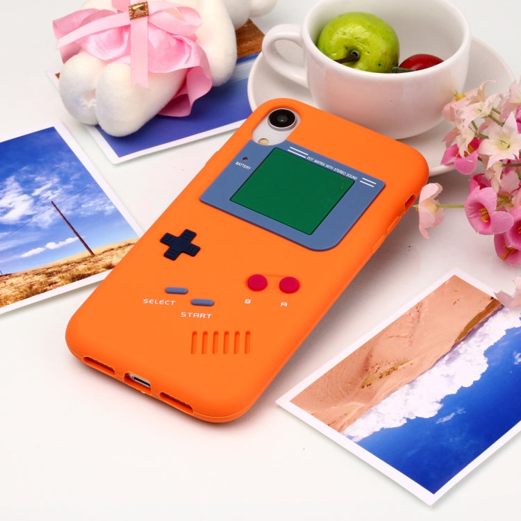 For iPhone XR Game Boy Pattern Silicone Protective Case