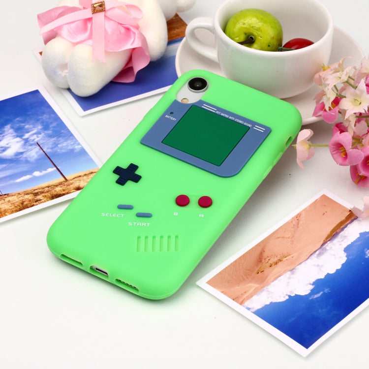 For iPhone XR Game Boy Pattern Silicone Protective Case