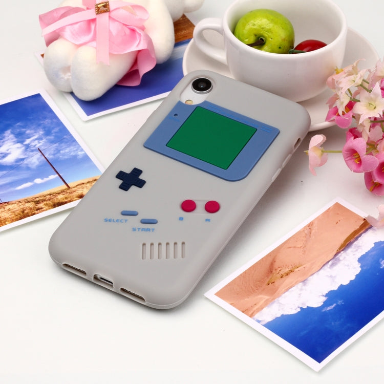 For iPhone XR Game Boy Pattern Silicone Protective Case