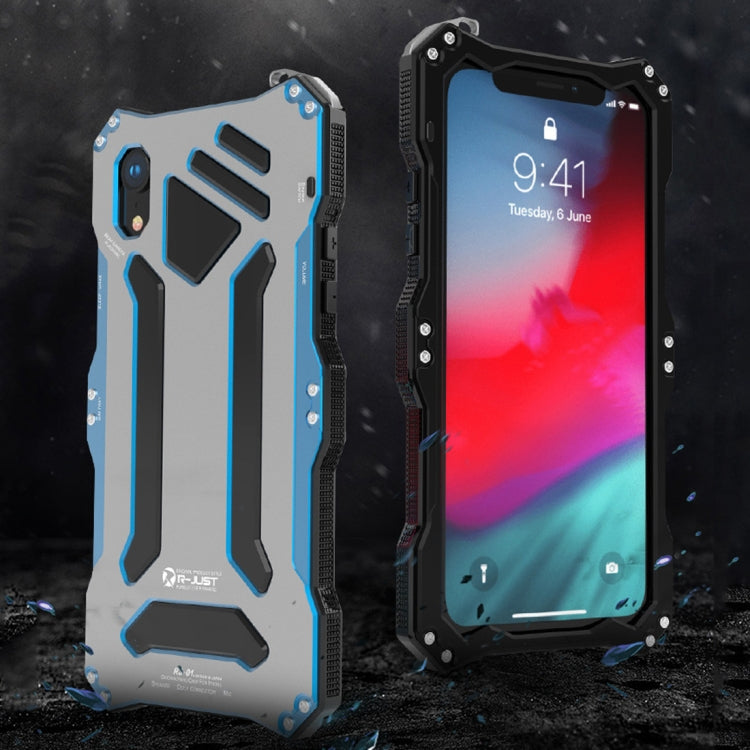 For iPhone XR Gundam Rugged Armor Metal + TPU Protective Case
