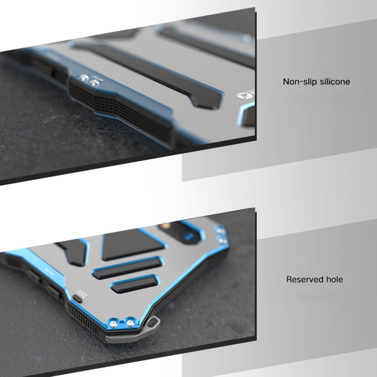 For iPhone XR Gundam Rugged Armor Metal + TPU Protective Case