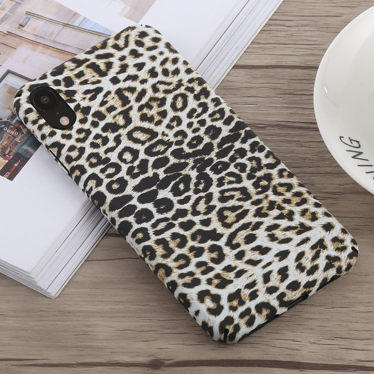 For iPhone XR Luminous Leopard Print PC Protective Case